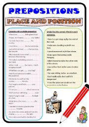 English Worksheet: prepositios