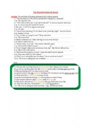English worksheet: The Reported Speech
