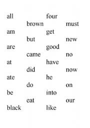 English Worksheet: Sight Words