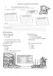 English Worksheet: my trip to england 6: food in great britain