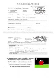 English Worksheet: my trip to england 7: the evenings at home