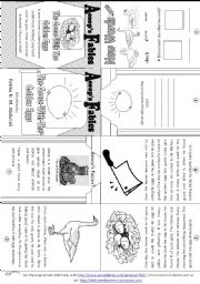 English Worksheet: Aesops Fables: The Goose with the Golden Eggs [ Mini-book ]