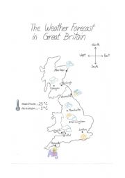 Weather maps of G. Britain and the US