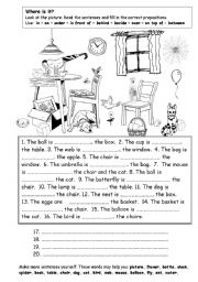 English Worksheet: Where is it?  - Prepositions of place