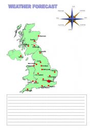 English Worksheet: weather forecast