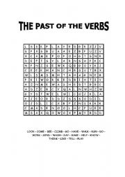 English worksheet: VERBS IN PAST TENSE