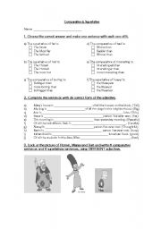 English Worksheet: Comparative & superlative 