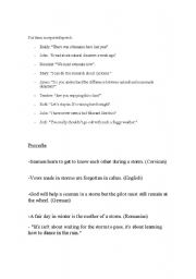 English Worksheet: reported speech