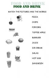 English Worksheet: fOOD AND DRINKS, LIKE AND DISLIKE