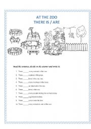 English Worksheet: There is / are