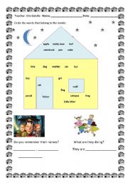 English Worksheet: the monster house