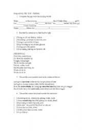 English worksheet: Song activity -  TikTok