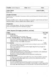 English Worksheet: boy lesson plan