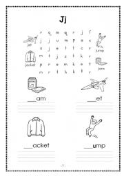 English Worksheet: j wordsearch