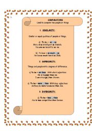 English Worksheet: comparatives and superlatives theory