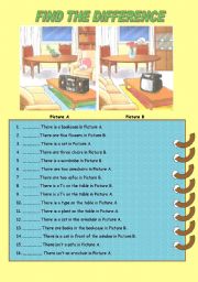 English Worksheet: there is-are