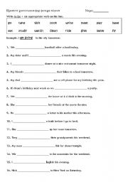 English Worksheet: Present continuous for future plans