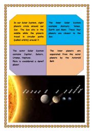 English Worksheet: Our Solar System 2 to 2