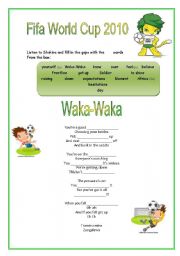 English Worksheet: Waka Waka  Shakira