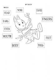 English worksheet: body