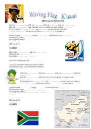 English Worksheet: World cup 2010 anthem