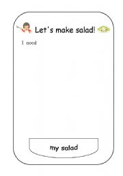 English worksheet: Lets make salad!