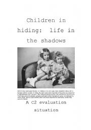 English Worksheet: Life in the shadows