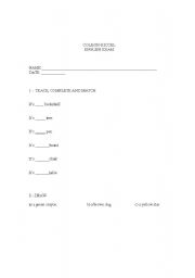 English Worksheet: great exam for begginers