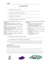 English Worksheet: RAIN MAN 