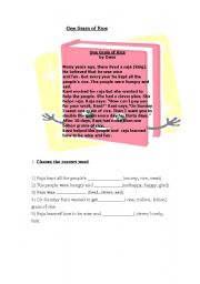 English worksheet: One Grain of Rice