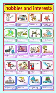 English Worksheet: hobbies and interests