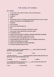 English Worksheet: The world of cinema