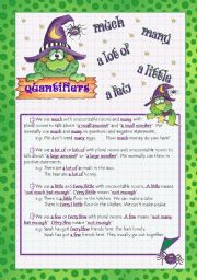 English Worksheet: QUANTIFIERS