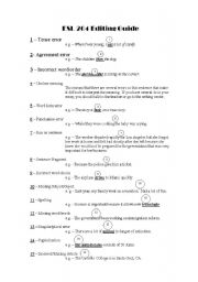 English Worksheet: Editing Guide