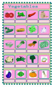 English Worksheet: Vegetables vocabulary