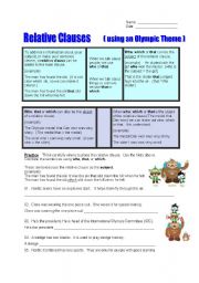 Relative Clauses Exercises and Answer Key