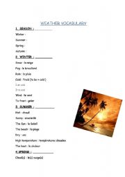 English Worksheet: weather