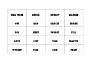 English Worksheet: BINGO PAST VERBS