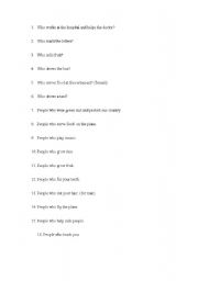 English Worksheet: occupation