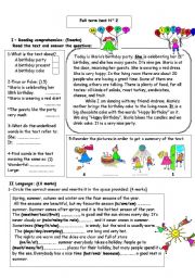 English Worksheet: 7th form test