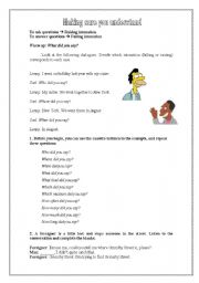English Worksheet: Making sure you understand!