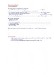English Worksheet: second conditional worksheet