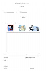 English worksheet: Writing_My blog