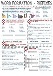 WORD FORMATION - PREFIXES