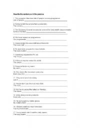 English Worksheet: Passive voice