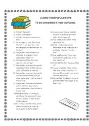 English Worksheet: guided reading