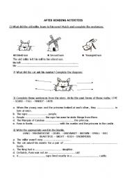 English Worksheet: Puss in boots activities