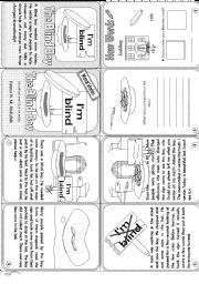 English Worksheet: Moral Stories: The Blind Boy [Mini-book]