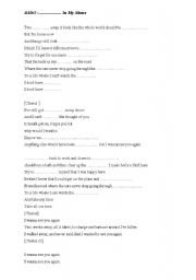 English Worksheet: DIDO Sand in my shoes
