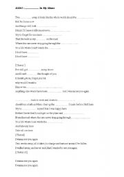 English worksheet: DIDO Sand in my shoes